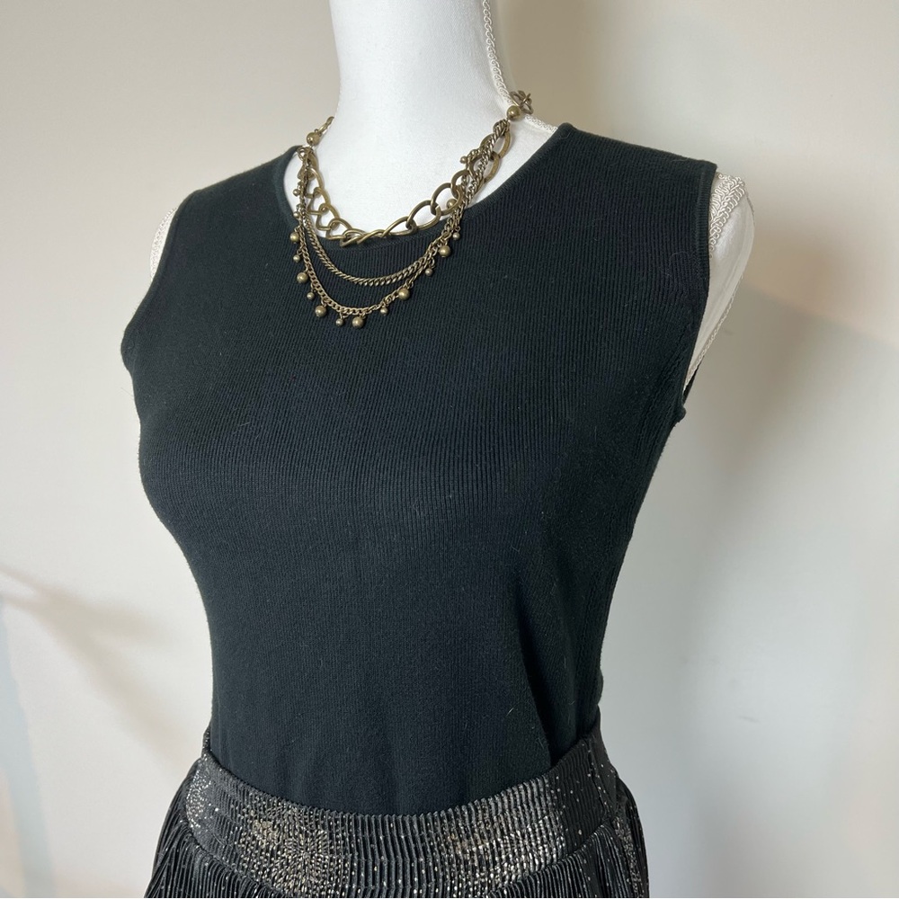 Finity Vintage 90s/Y2K 100% Cotton Black Tank - Monica Geller Style ☕️